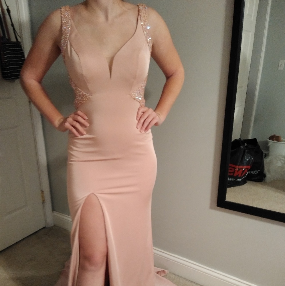 Pastel Pink La Femme Prom dress Sz 8